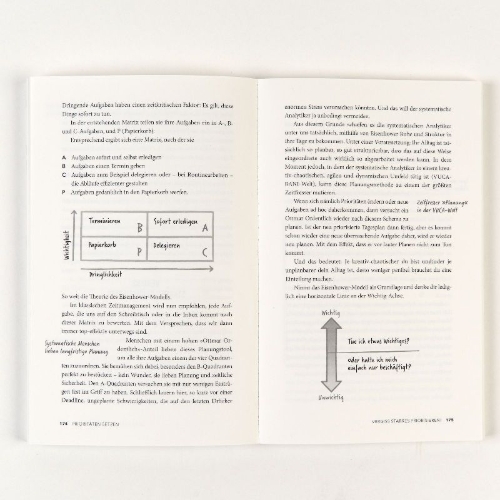 Buchcover und Innenansicht für das Buch: Zeitmanagement für kreative Chaoten