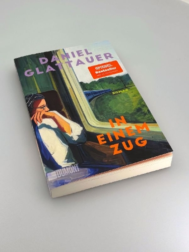 Buchcover und Innenansicht für das Buch: In einem Zug