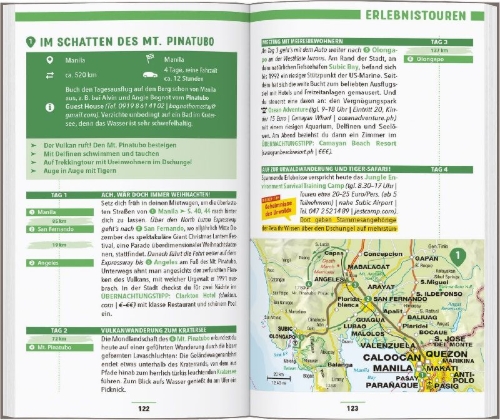 Buchcover und Innenansicht für das Buch: MARCO POLO Reiseführer Philippinen