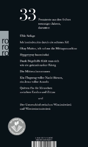 Buchcover und Innenansicht für das Buch: Texte aus den in die Vergriffenheit entlassenen Büchern "Quitten" und "Kugeln"