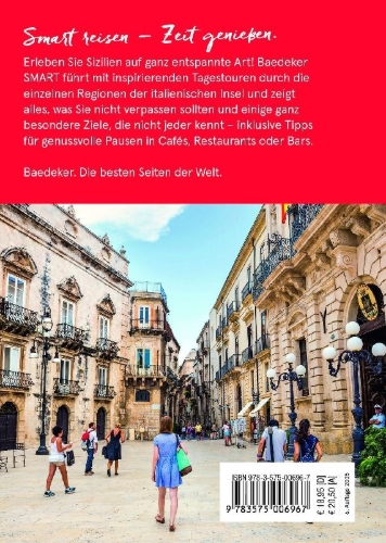Buchcover und Innenansicht für das Buch: Baedeker SMART Reiseführer Sizilien