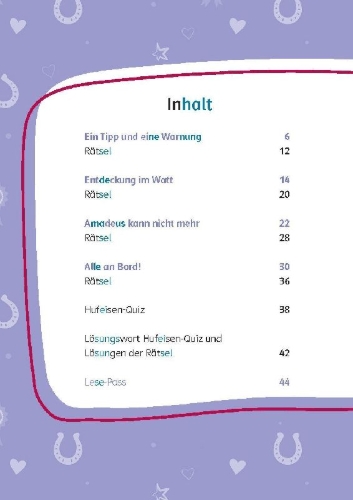 Buchcover und Innenansicht für das Buch: Lesefuchs Bibi & Tina: Pferde-Abenteuer am Meer Lesestufe 2