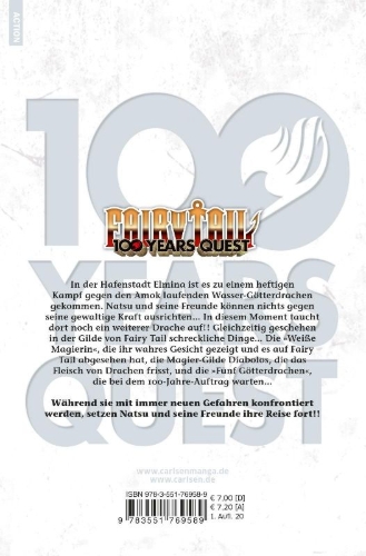 Buchcover und Innenansicht für das Buch: Fairy Tail: 100 Years Quest