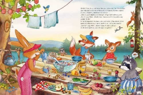 Buchcover und Innenansicht für das Buch: Ixi, Mimi und das Zaubermüsli