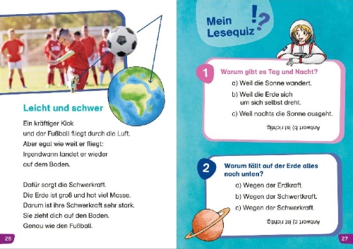 Buchcover und Innenansicht für das Buch: WAS IST WAS Erstes Lesen easy! Entdecke den Weltraum