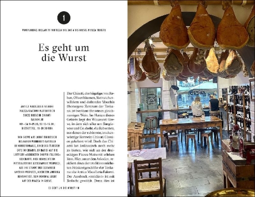 Buchcover und Innenansicht für das Buch: Toskana Reiseführer LIEBLINGSORTE