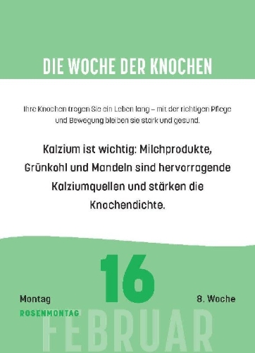 Buchcover und Innenansicht für das Buch: Gesundheit für jeden Tag 2026 - Tagesabreißkalender zum Aufstellen oder Aufhängen