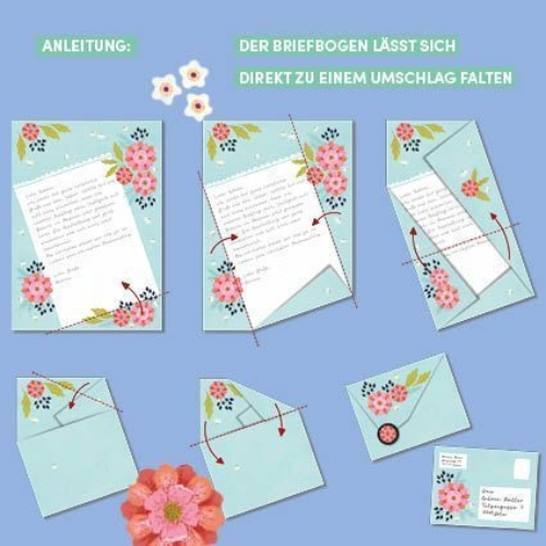 Buchcover und Innenansicht für das Buch: Post für dich. Blumen