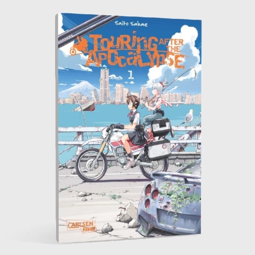 Buchcover und Innenansicht für das Buch: Shuumatsu Touring
