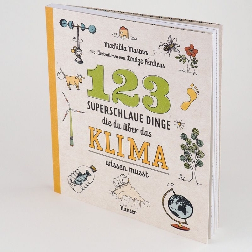 Buchcover und Innenansicht für das Buch: 123 superslimme dingen die je moet weten over het klimaat