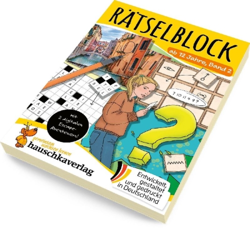 Buchcover und Innenansicht für das Buch: Rätselblock ab 12 Jahre, Band 2