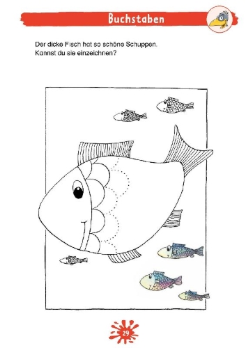 Buchcover und Innenansicht für das Buch: Mein Vorschulblock mit Rabe Linus (3)