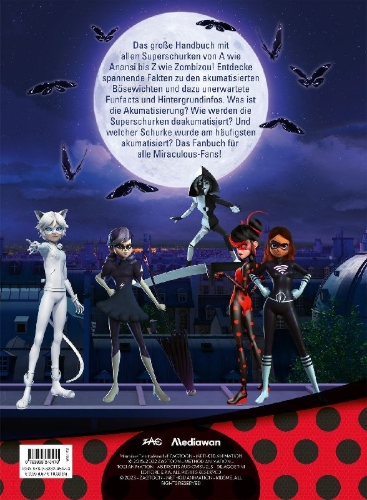 Buchcover und Innenansicht für das Buch: Miraculous: Das große Buch der Superschurken