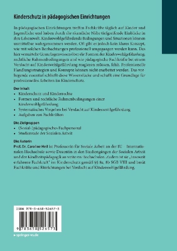 Buchcover und Innenansicht für das Buch: Kinderschutz in pädagogischen Einrichtungen