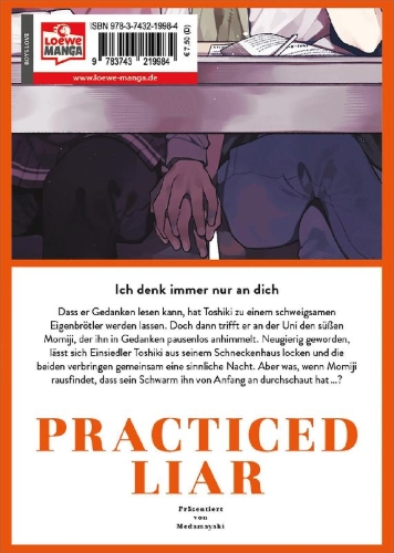 Buchcover und Innenansicht für das Buch: practiced liar