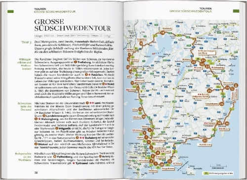 Buchcover und Innenansicht für das Buch: Baedeker Reiseführer Südschweden, Stockholm