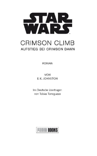Buchcover und Innenansicht für das Buch: Star Wars: Crimson Climb"