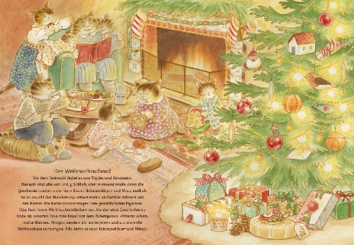 Buchcover und Innenansicht für das Buch: Weihnachten bei Familie Schnurr