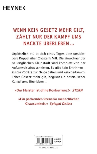 Buchcover und Innenansicht für das Buch: Under the Dome