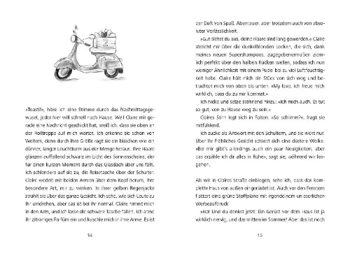 Buchcover und Innenansicht für das Buch: Blaue Zitronen - Der Sommer, als alles anders wurde