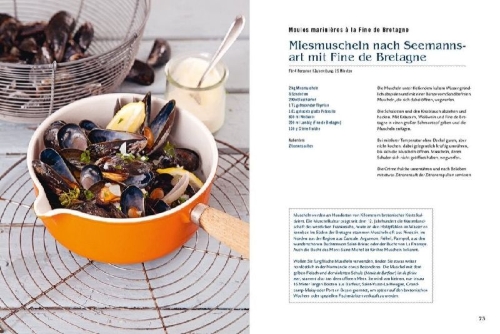 Buchcover und Innenansicht für das Buch: Bretagne - Das Kochbuch