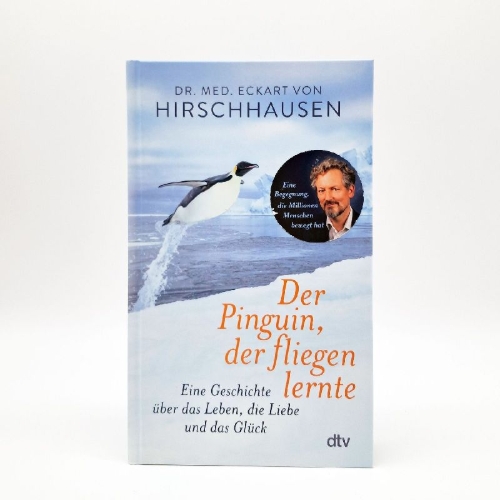 Buchcover und Innenansicht für das Buch: Der Pinguin, der fliegen lernte