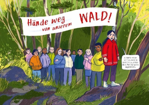 Buchcover und Innenansicht für das Buch: La skogen leve