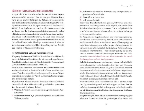 Buchcover und Innenansicht für das Buch: Der Nährstoff-Kompass