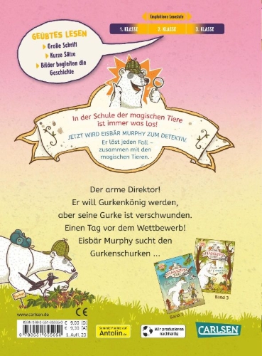 Buchcover und Innenansicht für das Buch: Die Schule der magischen Tiere ermittelt 5: Der Gurkenschurke