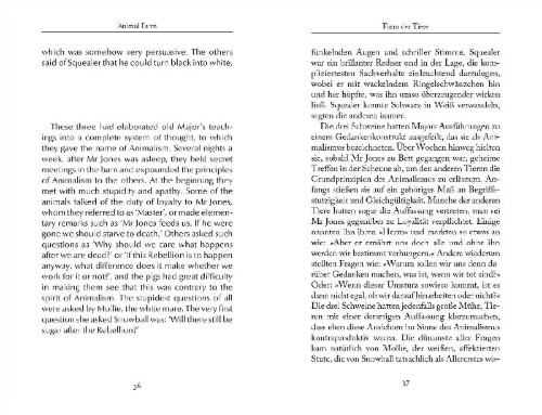 Buchcover und Innenansicht für das Buch: Animal Farm