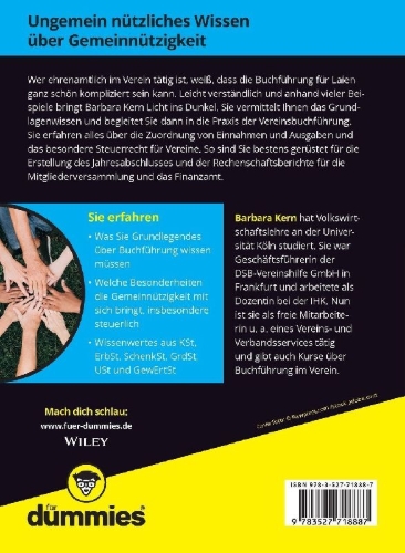 Buchcover und Innenansicht für das Buch: Buchführung im Verein für Dummies