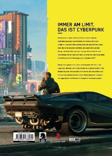 Buchcover und Innenansicht für das Buch: The World of Cyberpunk 2077