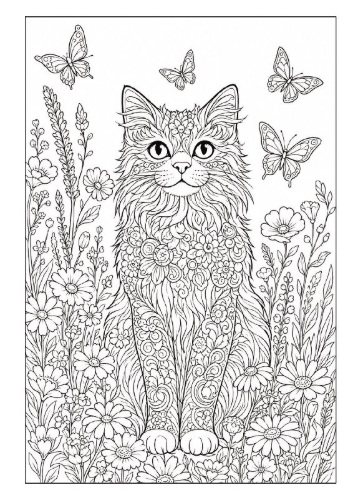 Buchcover und Innenansicht für das Buch: Mandala Malbuch Katzen für Kinder ab 8 Jahren, Teenager und Erwachsene mit 50 schönen Ausmalmotiven