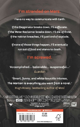 Buchcover und Innenansicht für das Buch: The Martian