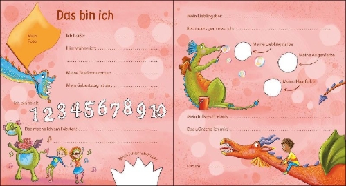 Buchcover und Innenansicht für das Buch: Meine Kindergarten-Freunde (Drachen)