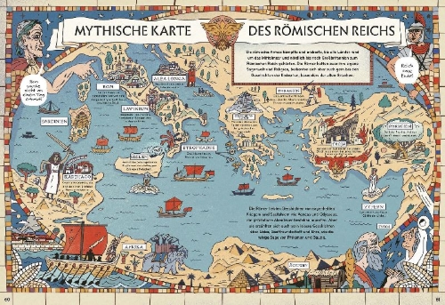 Buchcover und Innenansicht für das Buch: Myths, Gods and Gladiators in Ancient Rome