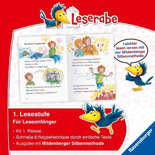 Buchcover und Innenansicht für das Buch: Baumhausgeschichten - Leserabe ab 1. Klasse - Erstlesebuch für Kinder ab 6 Jahren (mit Mildenberger Silbenmethode)