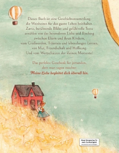 Buchcover und Innenansicht für das Buch: Meine Liebe begleitet dich überall hin