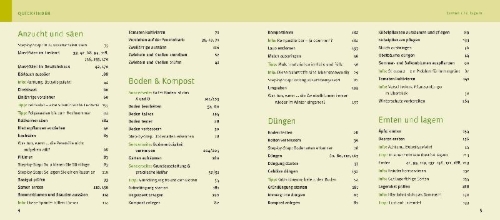 Buchcover und Innenansicht für das Buch: Quickfinder Gartenjahr