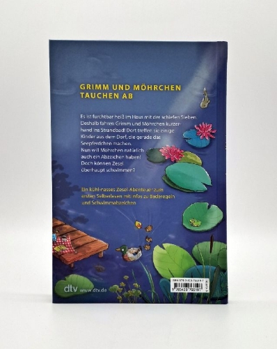 Buchcover und Innenansicht für das Buch: Grimm und Möhrchen machen das Seepferdchen