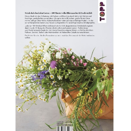 Buchcover und Innenansicht für das Buch: Flower Knitting. 100 Cute Flower and Fruit Motifs
