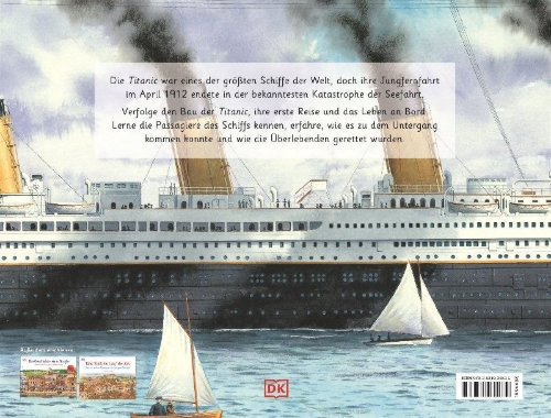 Buchcover und Innenansicht für das Buch: Die Geschichte der Titanic