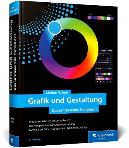 Buchcover und Innenansicht für das Buch: Grafik und Gestaltung