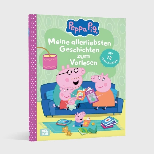 Buchcover und Innenansicht für das Buch: Peppa Wutz Gutenachtgeschichten:  Meine allerliebsten Geschichten zum Vorlesen