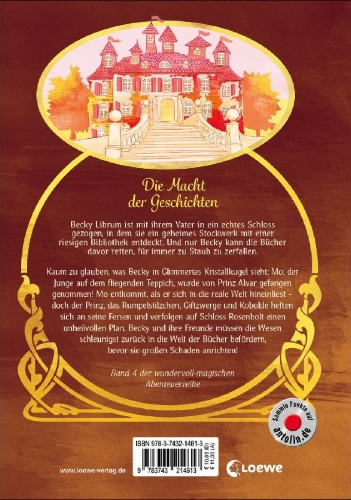 Buchcover und Innenansicht für das Buch: Rose, B: Bücherschloss (Band 4) - Ein verhängnisvoller Pakt
