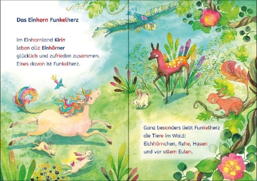 Buchcover und Innenansicht für das Buch: Leselöwen 1. Klasse - Eine Freundin für das kleine Einhorn