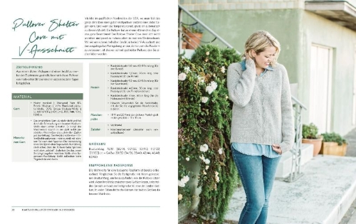 Buchcover und Innenansicht für das Buch: Seamless Knit Sweaters in 2 Weeks: 20 Patterns for Flawless Cardigans, Pullovers, Tees and More