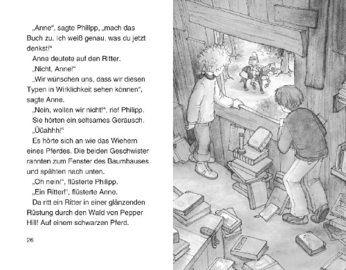 Buchcover und Innenansicht für das Buch: The Knight at Dawn