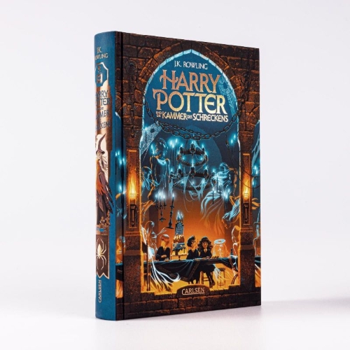 Buchcover und Innenansicht für das Buch: Harry Potter and the Chamber of Secrets