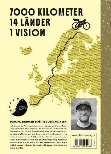 Buchcover und Innenansicht für das Buch: Fahrrad, Freiheit, Europa - unterwegs auf dem EuropeanConnection Trail